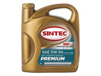 5W30 A3/B4 SINTEC премиум 4л масло мот 801969