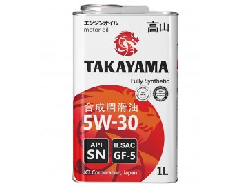 5W30 TAKAYAMA SAE ILSAC GF-5 API SN 1л масло 605042