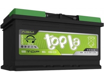 TOPLA TAG105 ач+R AGM STOP&GO акб евро