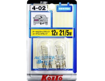 W21/5W P1891 автолампа 12V 5W 2шт в блистере KOITO