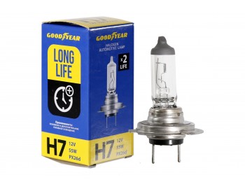 H7 GY017122 автолампа 12V 55W PX26D GOODYEAR LONG LIFE 328240