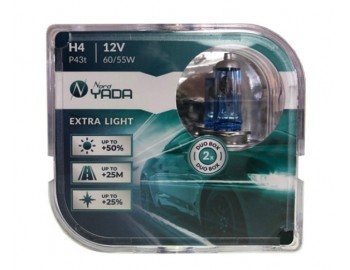 H4 907364 автолампа 12V 60/55W к/т 2шт NORD YADA EXTRA LIGHT +50%